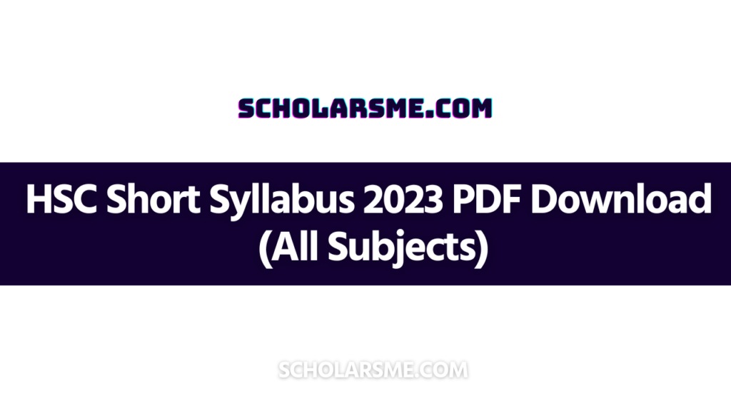 HSC Short Syllabus 2023