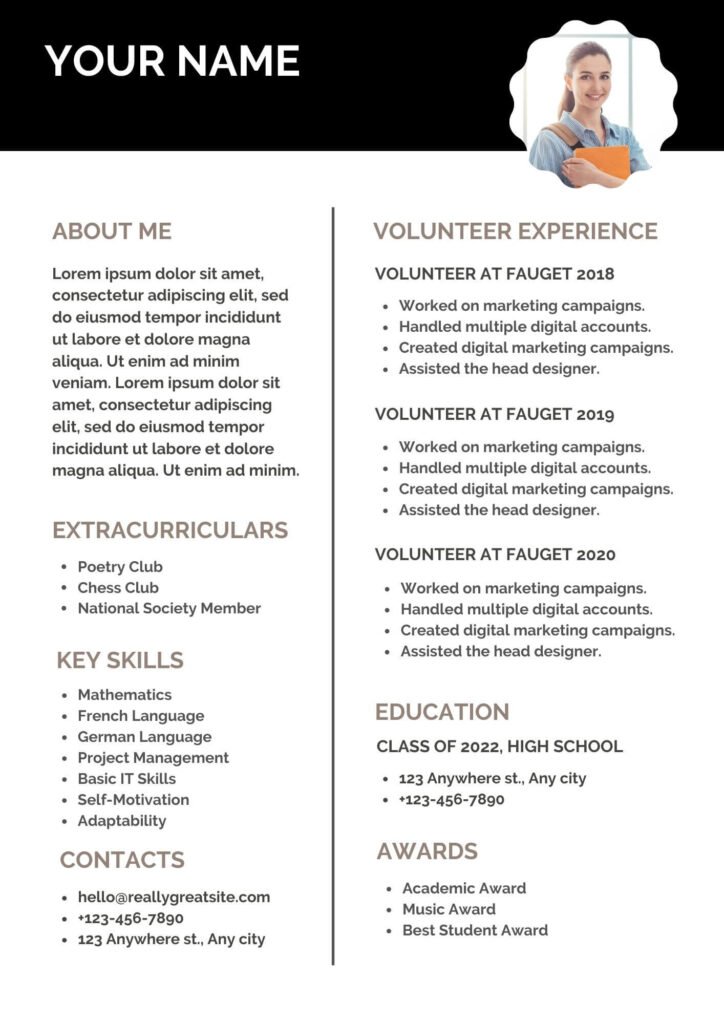 Student Resume Examples 