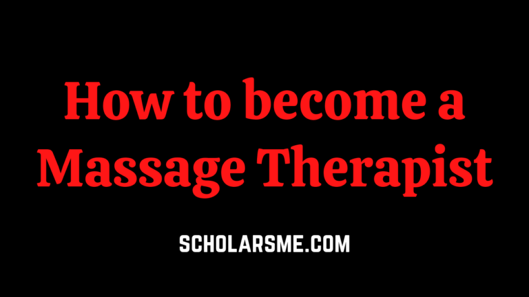 How To Become A Massage Therapist