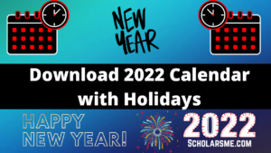 Read more about the article Calendar 2022 with Holidays (USA, UK) Holidays Calendar 2022
