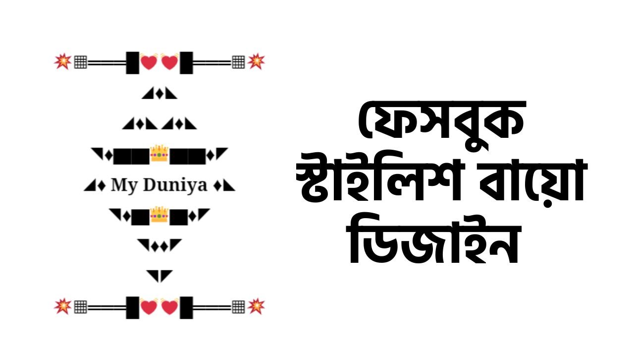 ফেসবুক স্টাইলিশ বায়ো ডিজাইন