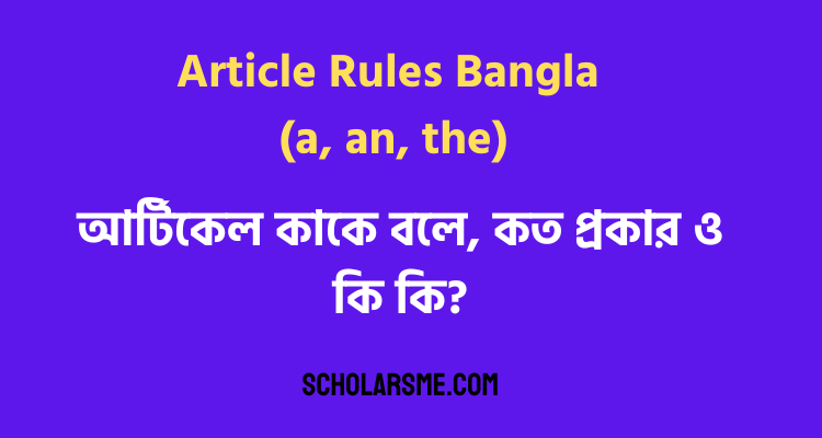 Article Rules Bangla