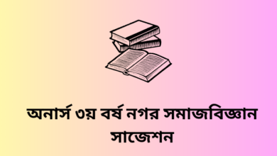 অনার্স ৩য় বর্ষ নগর সমাজবিজ্ঞান সাজেশন ২০২৩ | Honours 3rd year Rural and urban sociology suggestion
