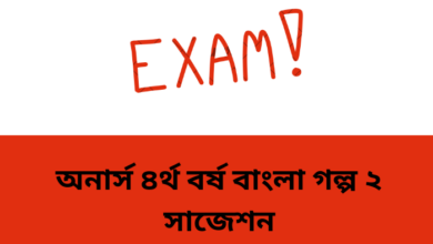 অনার্স ৪র্থ বর্ষ বাংলা গল্প ২ সাজেশন ২০২৩ | Bangla Stories 2 suggestion 2023