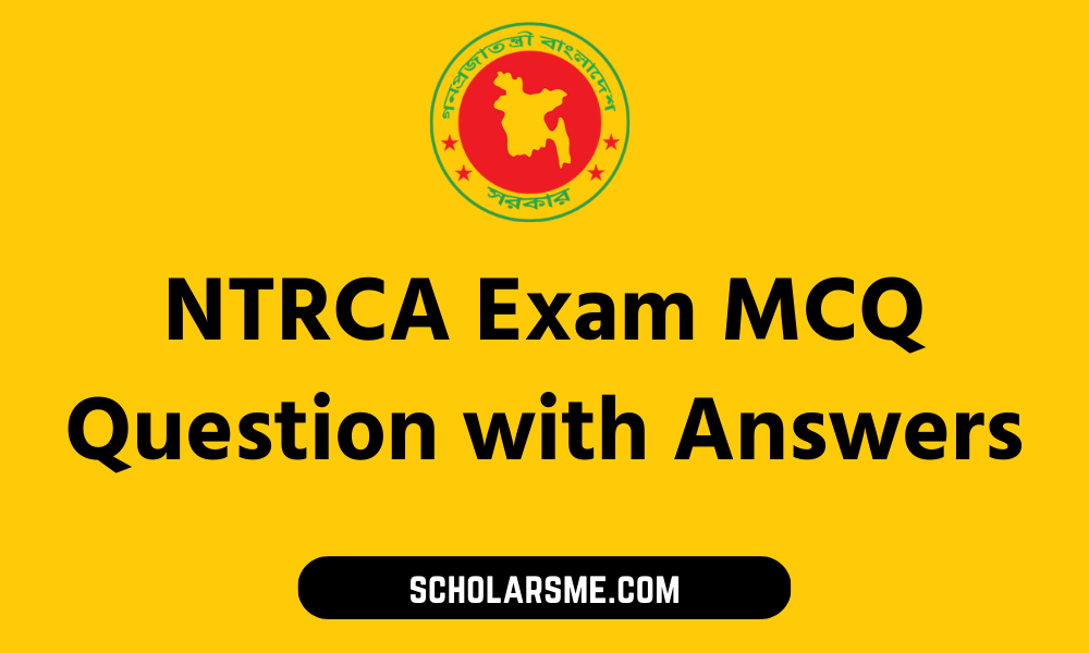 NTRCA Exam MCQ Question with Answers