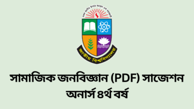 অনার্স ৪র্থ বর্ষ সামাজিক জনবিজ্ঞান সাজেশন ২০২৩ | Social Demography suggestion 2023