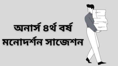 অনার্স ৪র্থ বর্ষ মনোদর্শন সাজেশন ২০২৩ | Honours Physchophilosophy suggestion 2023
