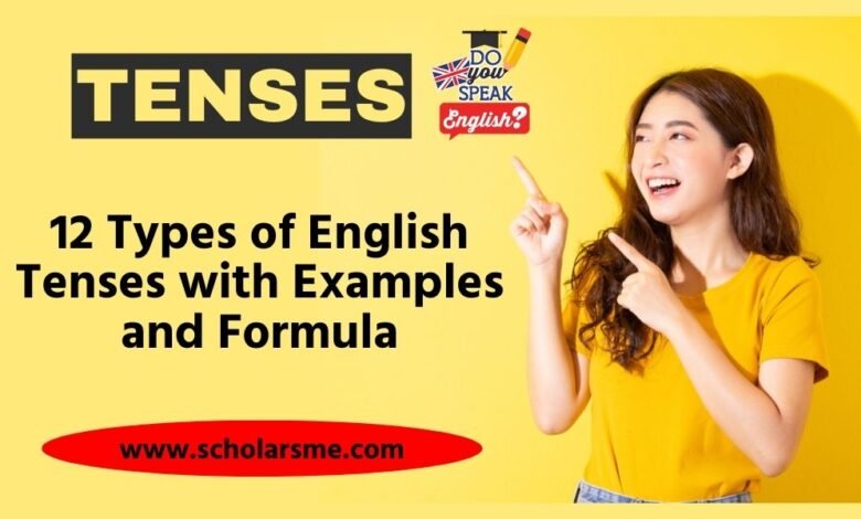 12 Types of English Tenses with Examples and Formula