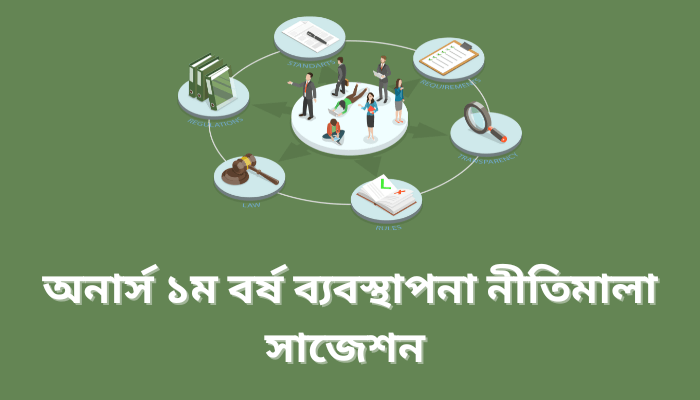 অনার্স ১ম বর্ষ ব্যবস্থাপনা নীতিমালা সাজেশন | Management Policy Suggestion