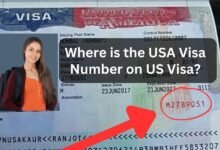 Where is the USA Visa Number on US Visa?