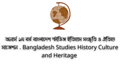 অনার্স ১ম বর্ষ বাংলাদেশ স্টাডিজ ইতিহাস সংস্কৃতি ও ঐতিহ্য সাজেশন | Bangladesh Studies History Culture and Heritage Suggestion