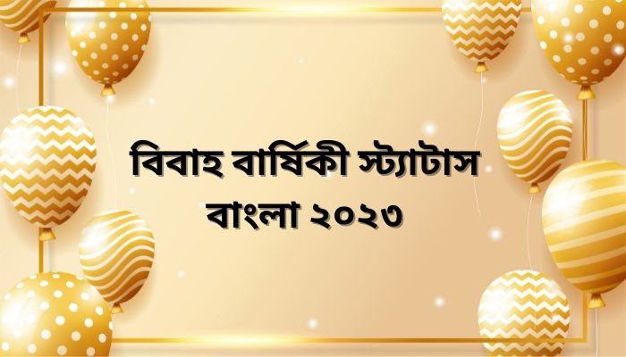 বিবাহ বার্ষিকী স্ট্যাটাস বাংলা ২০২৩ | Bangla Anniversary Facebook Status