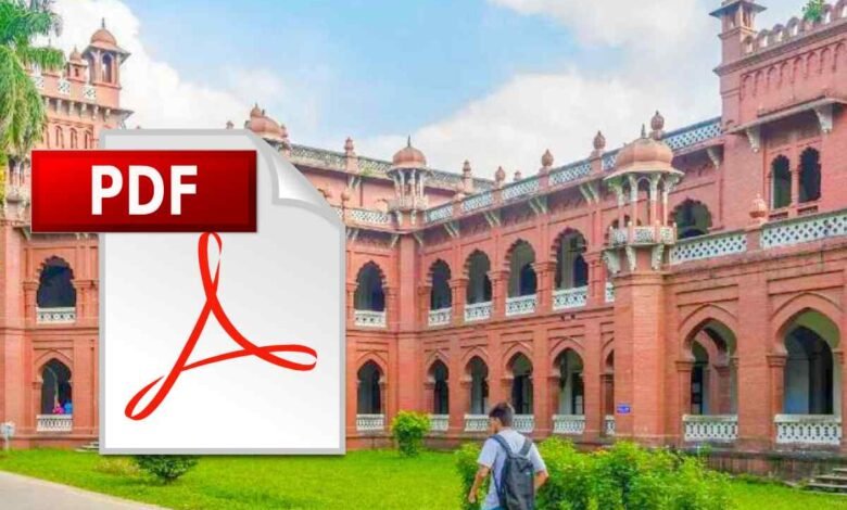 ঢাবি খ ইউনিট প্রশ্ন ব্যাংক পিডিএফ | DU B Unit Question Bank Pdf