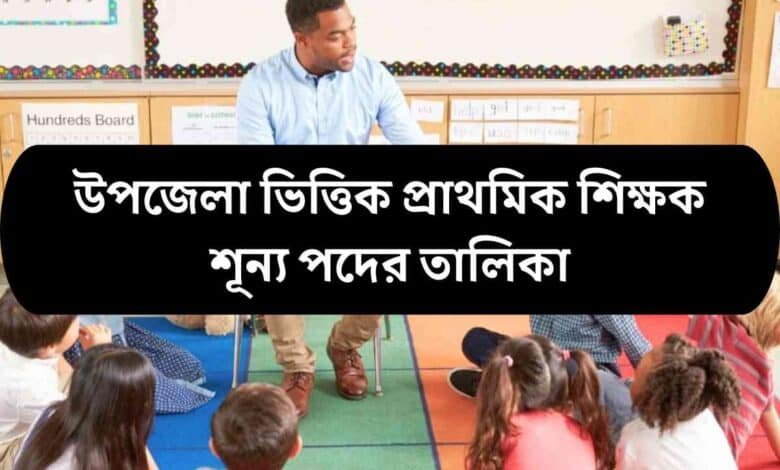উপজেলা ভিত্তিক প্রাথমিক শিক্ষক শূন্য পদের তালিকা