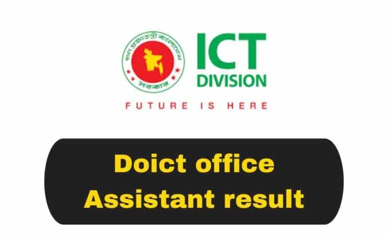 তথ্য ও যোগাযোগ প্রযুক্তি অধিদপ্তর অফিস সহায়ক পরীক্ষার ফলাফল