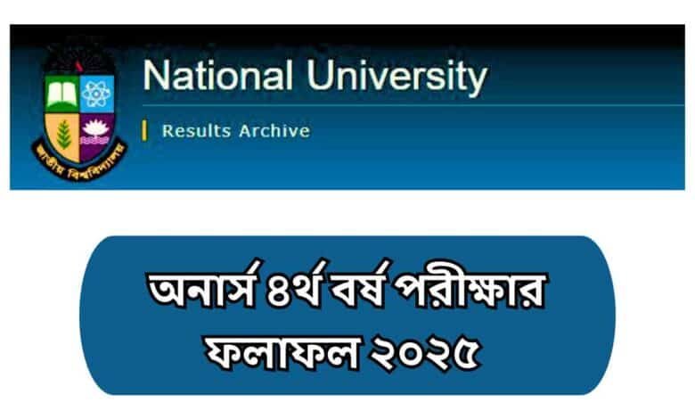 অনার্স ৪র্থ বর্ষ পরীক্ষার ফলাফল ২০২৫ | অনার্স ৪র্থ বর্ষ রেজাল্ট